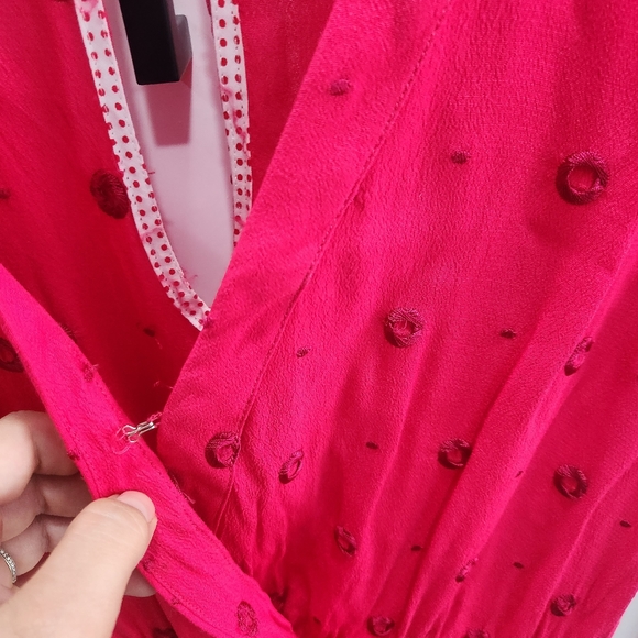 Anthropologie Ett:twa Greenbrier Embroidered Romper Pink Small - Picture 8 of 16